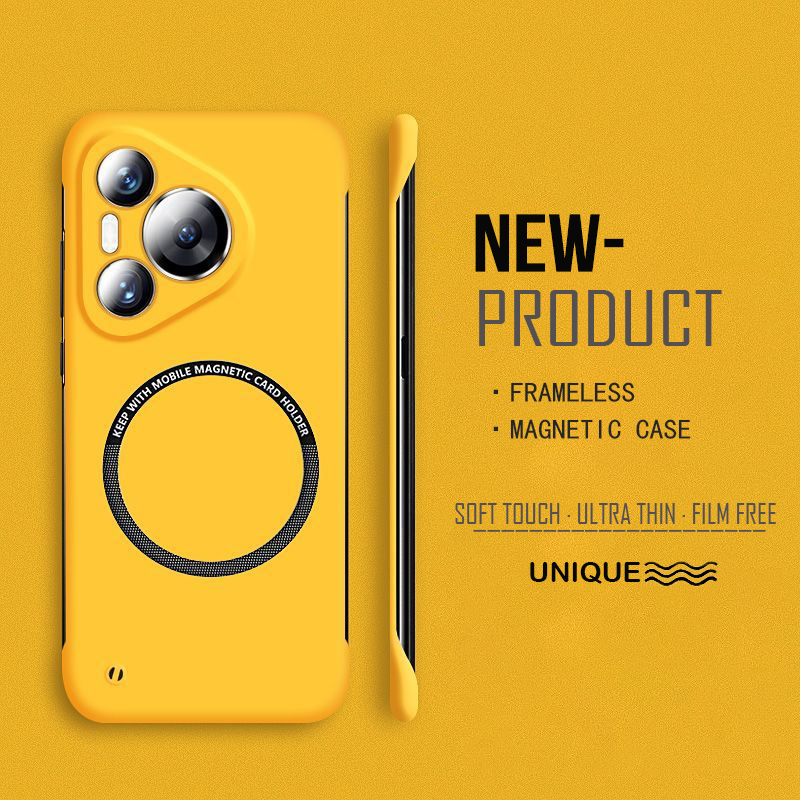 Ultra Thin Frameless Phone Cover - Ultra Thin Hard PCแม่เหล็กFramelessเคสโทรศัพท์สําหรับMagsafe Huawei P70