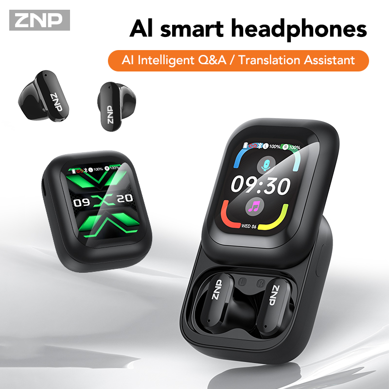 Earphones - หูฟังไร้สาย ZNP N04 TWS พร้อมหน้าจอสัมผัส รองรับบลูทูธ