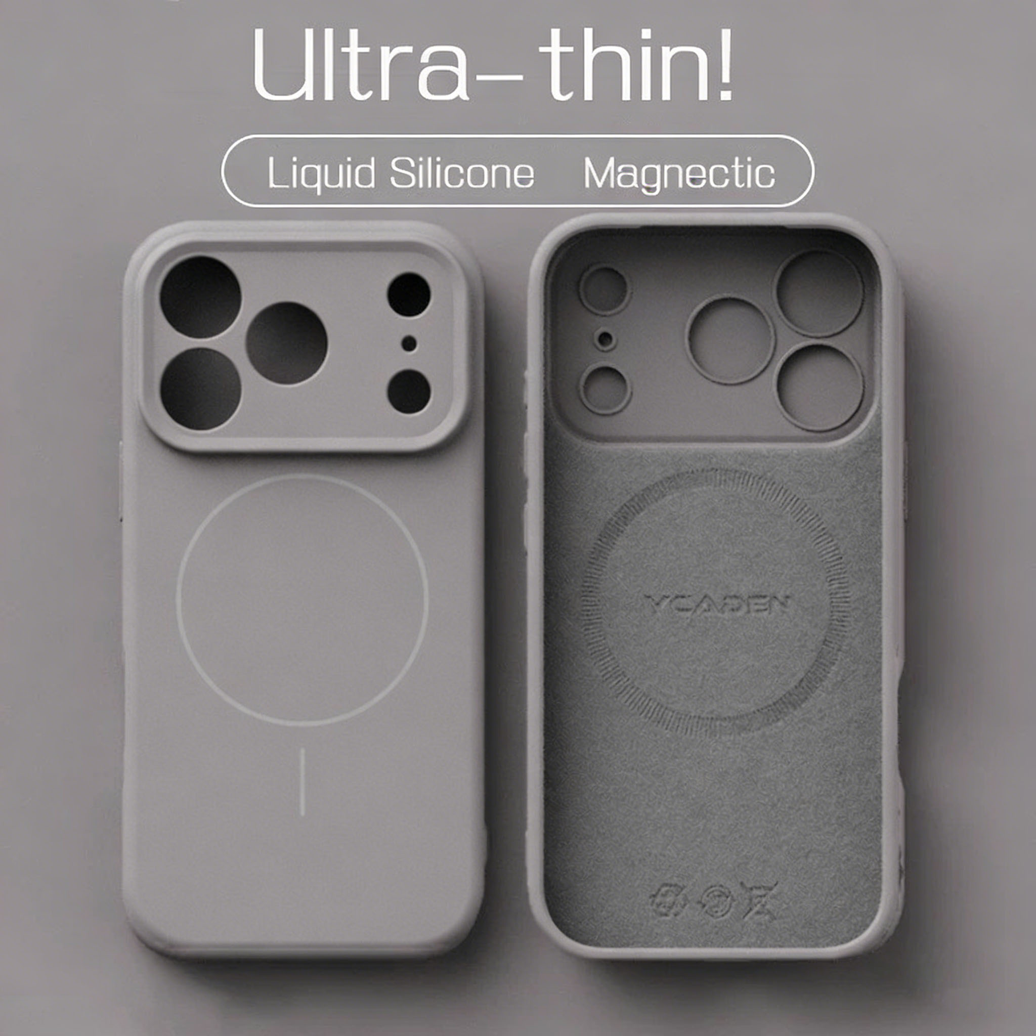 Liquid Silicone Magnetic Phone Case - เคสแม่เหล็กสำหรับชาร์จไร้สาย Magsafe รุ่น Luxury Liquid สำหรับ