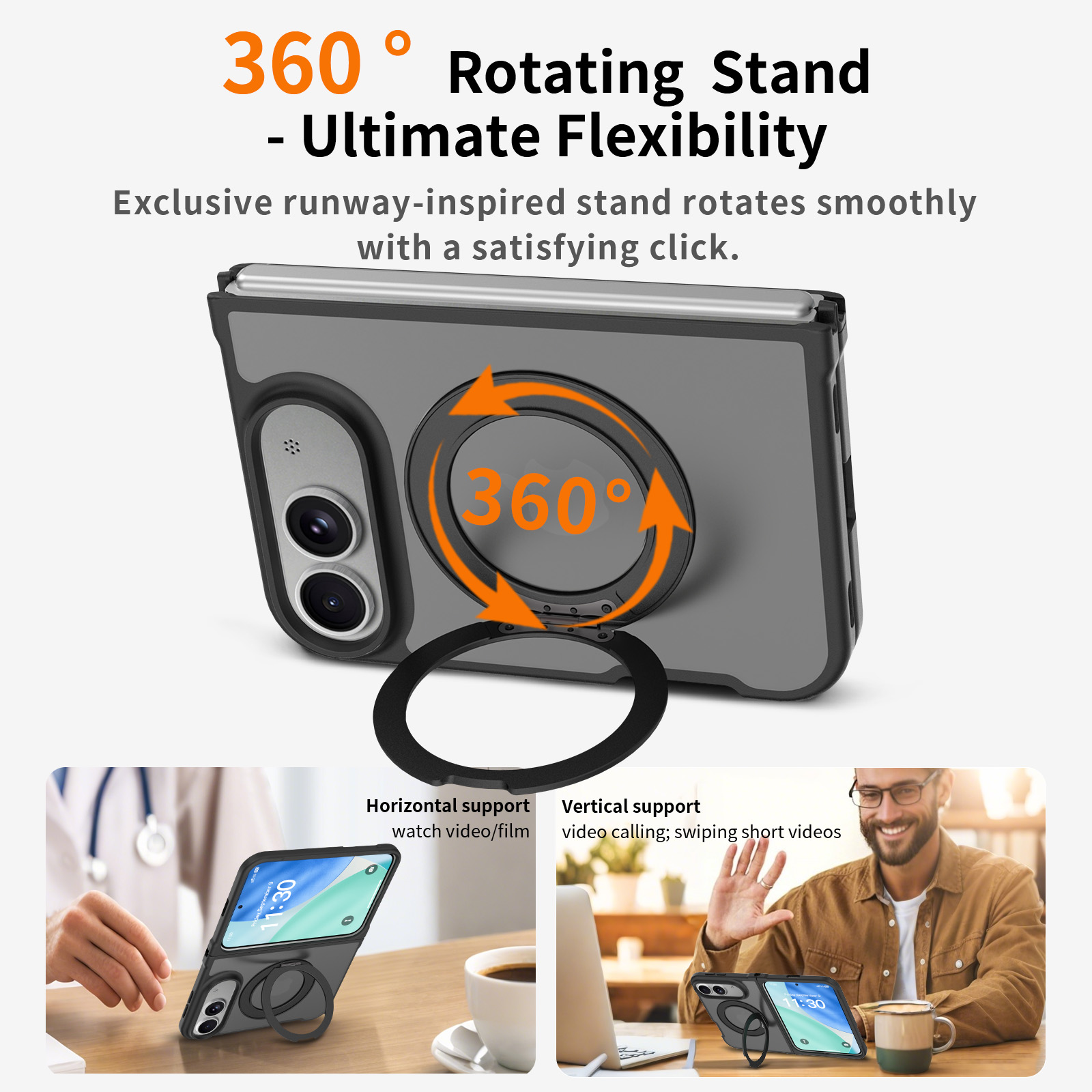 360 °   เคสแมทพร้อมขาตั้งแม่เห - Matte Hard Pc Back Case บทวิจารณ์และราคา